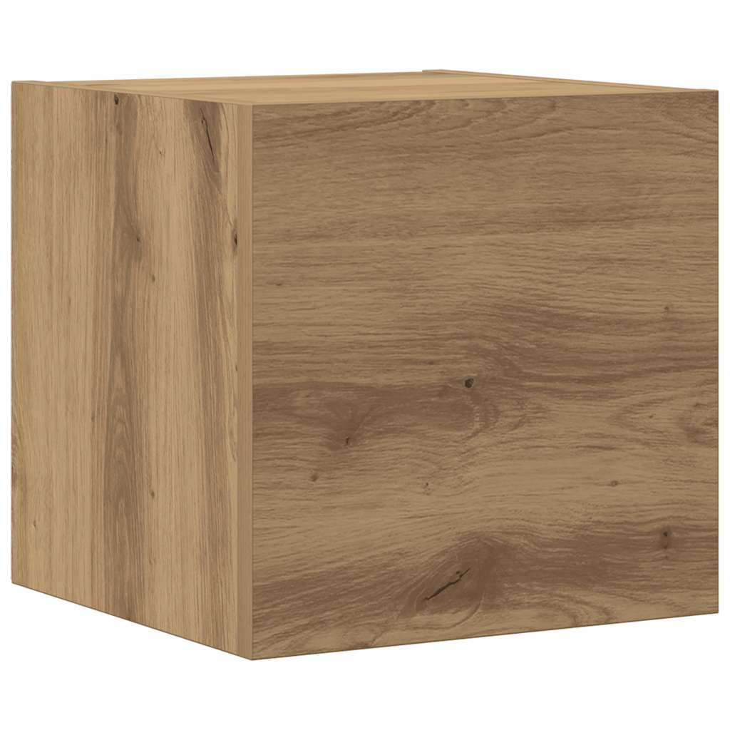 8 Piece Wall-mounted TV Cabinet Set Artisan Oak Engineered Wood