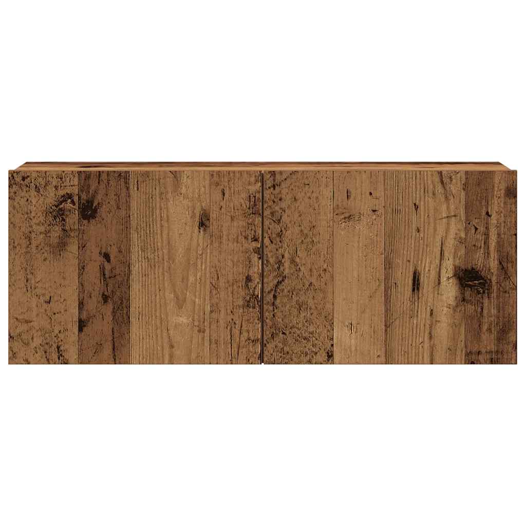 8 Piece Wall-mounted TV Cabinet Set Old Wood Engineered Wood