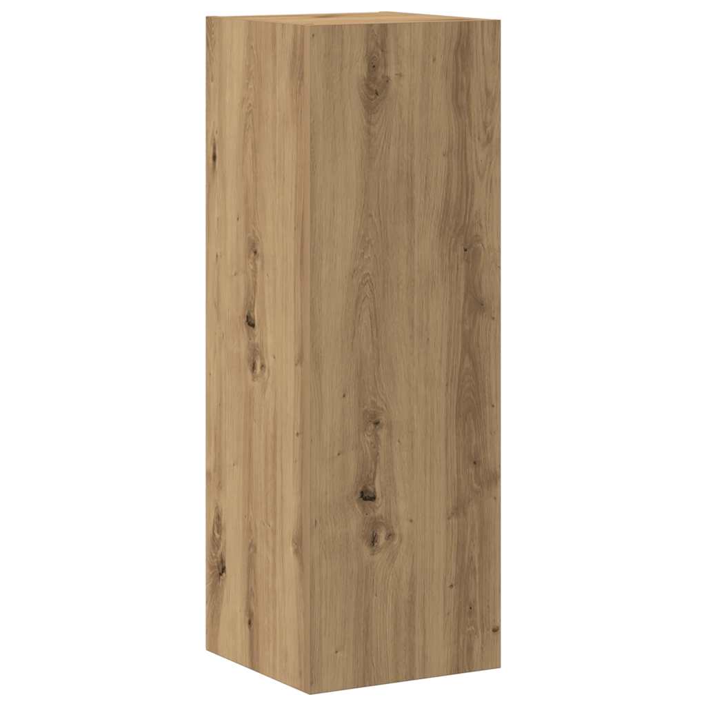 8 Piece Wall-mounted TV Cabinet Set Artisan Oak Engineered Wood