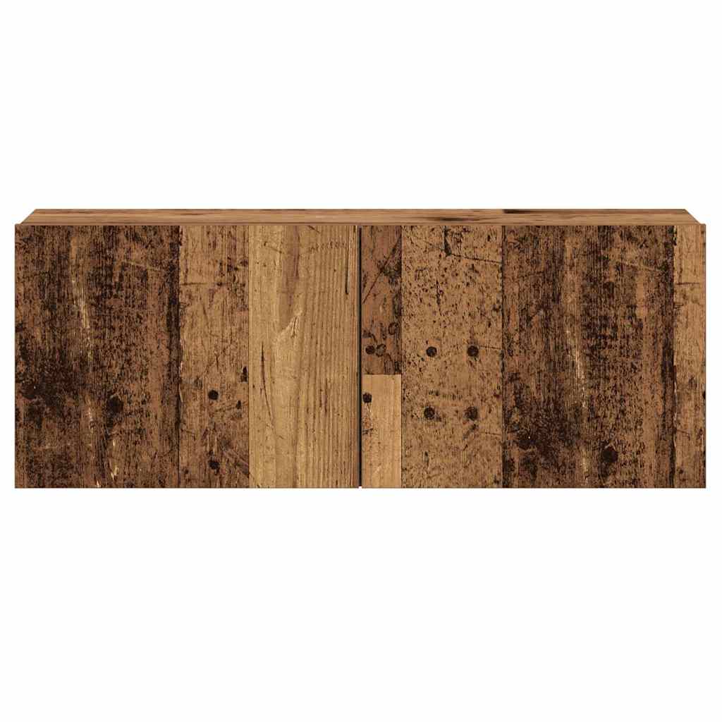 3 Piece Wall-mounted TV Cabinet Set Old Wood Engineered Wood