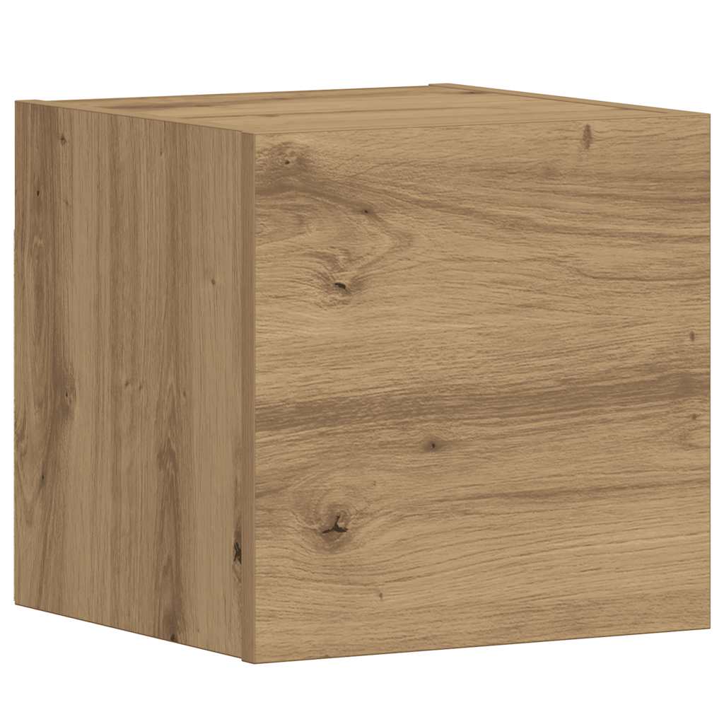 Wall Mounted TV cabinets 3 pcs Artisan Oak Engineered Wood