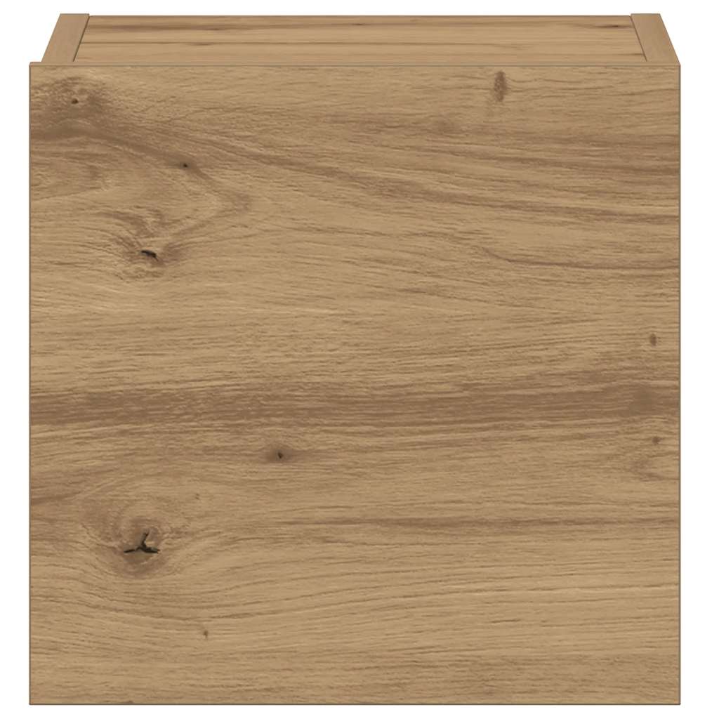 3 Piece Wall-mounted TV Cabinet Set Artisan Oak Engineered Wood