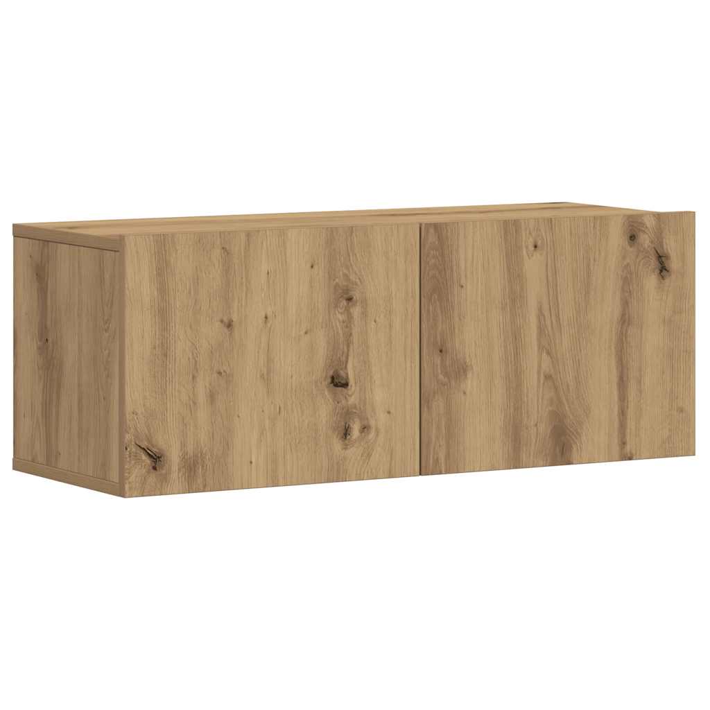 5 Piece Wall-mounted TV Cabinet Set Artisan Oak Engineered Wood