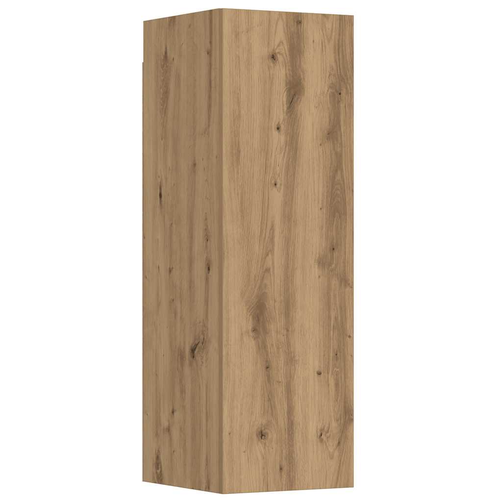 5 Piece Wall-mounted TV Cabinet Set Artisan Oak Engineered Wood