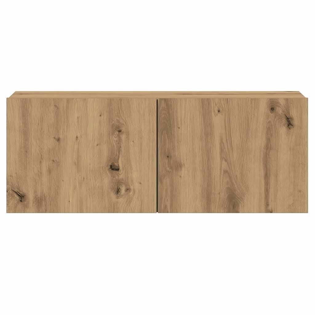 5 Piece Wall-mounted TV Cabinet Set Artisan Oak Engineered Wood