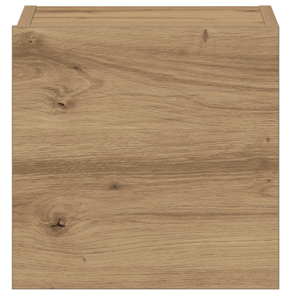 5 Piece Wall-mounted TV Cabinet Set Artisan Oak Engineered Wood
