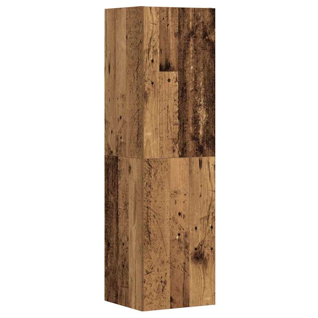 3 Piece Wall-mounted TV Cabinet Set Old Wood Engineered Wood