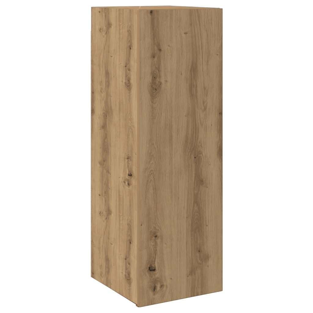 Wall Mounted TV cabinets 3 pcs Artisan Oak Engineered Wood