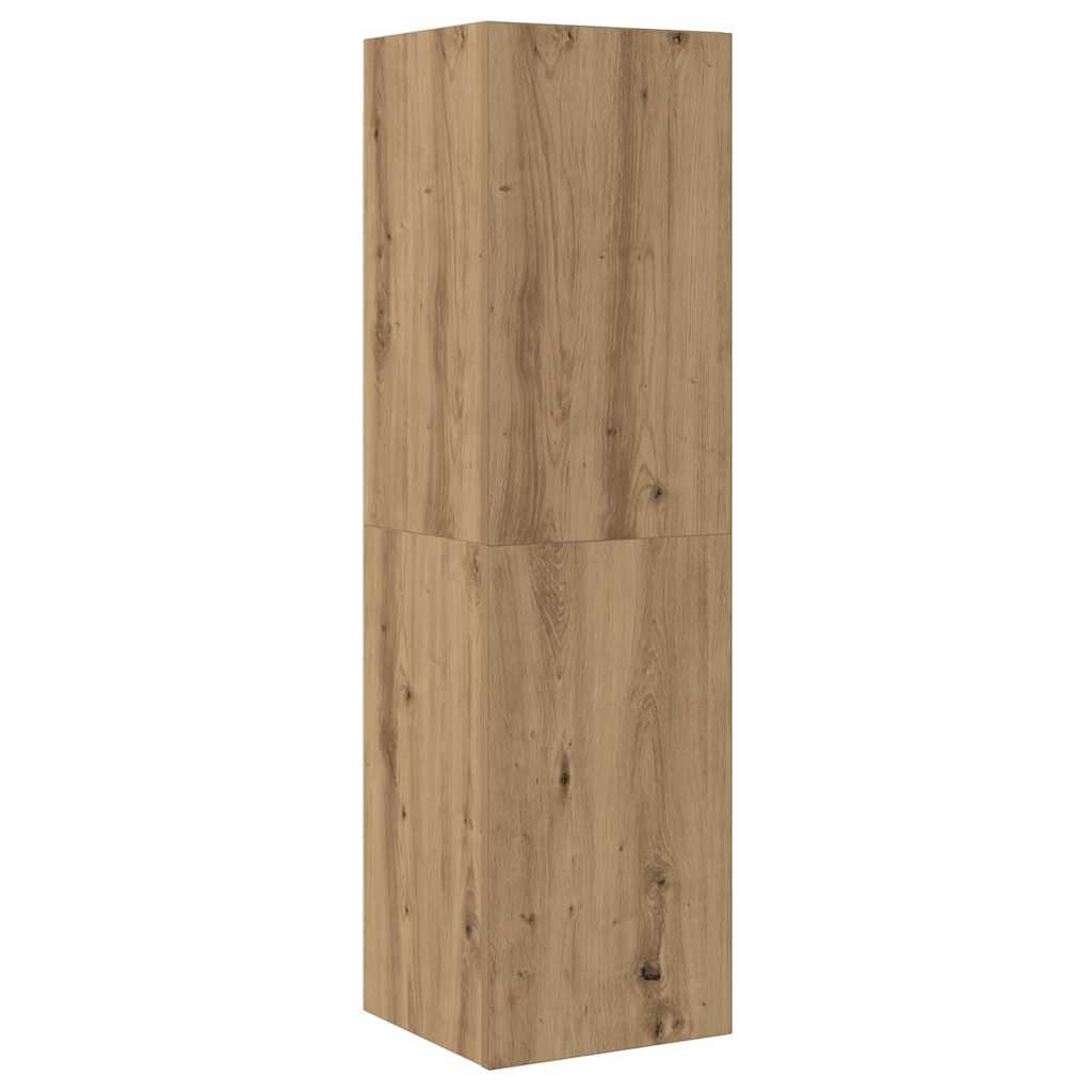 Wall Mounted TV cabinets 3 pcs Artisan Oak Engineered Wood