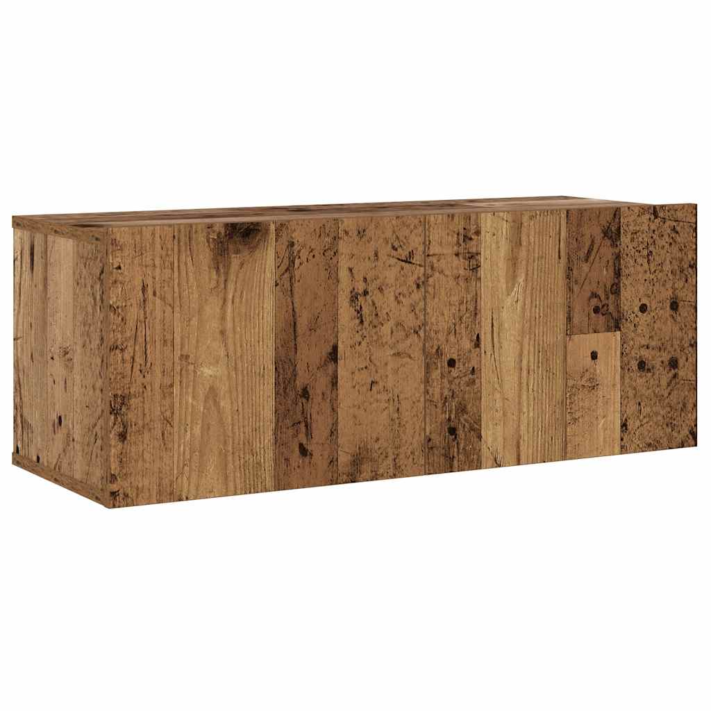 6 Piece Wall-mounted TV Cabinet Set Old Wood Engineered Wood