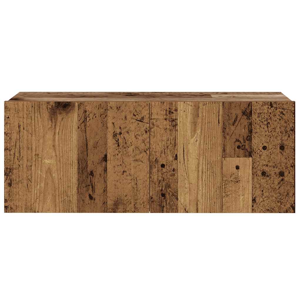 6 Piece Wall-mounted TV Cabinet Set Old Wood Engineered Wood