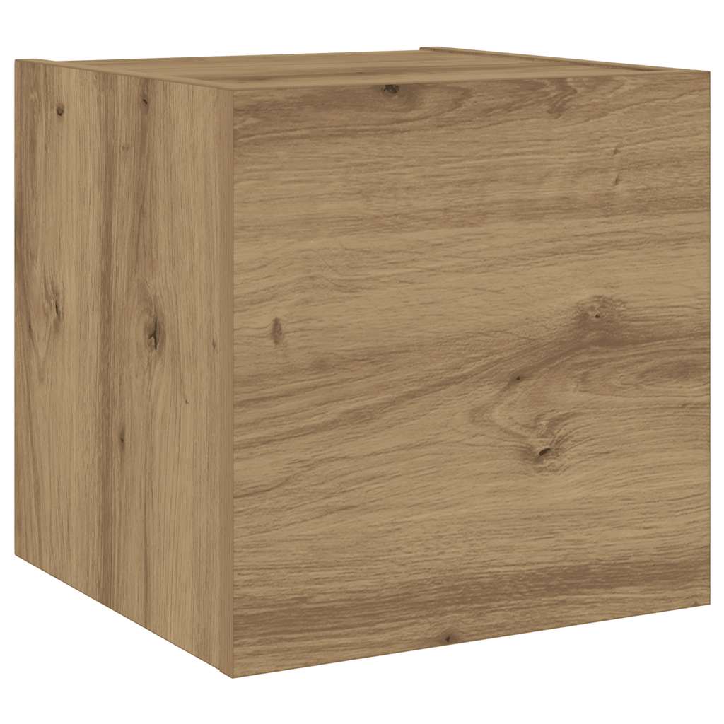 6 Piece Wall-mounted TV Cabinet Set Artisan Oak Engineered Wood