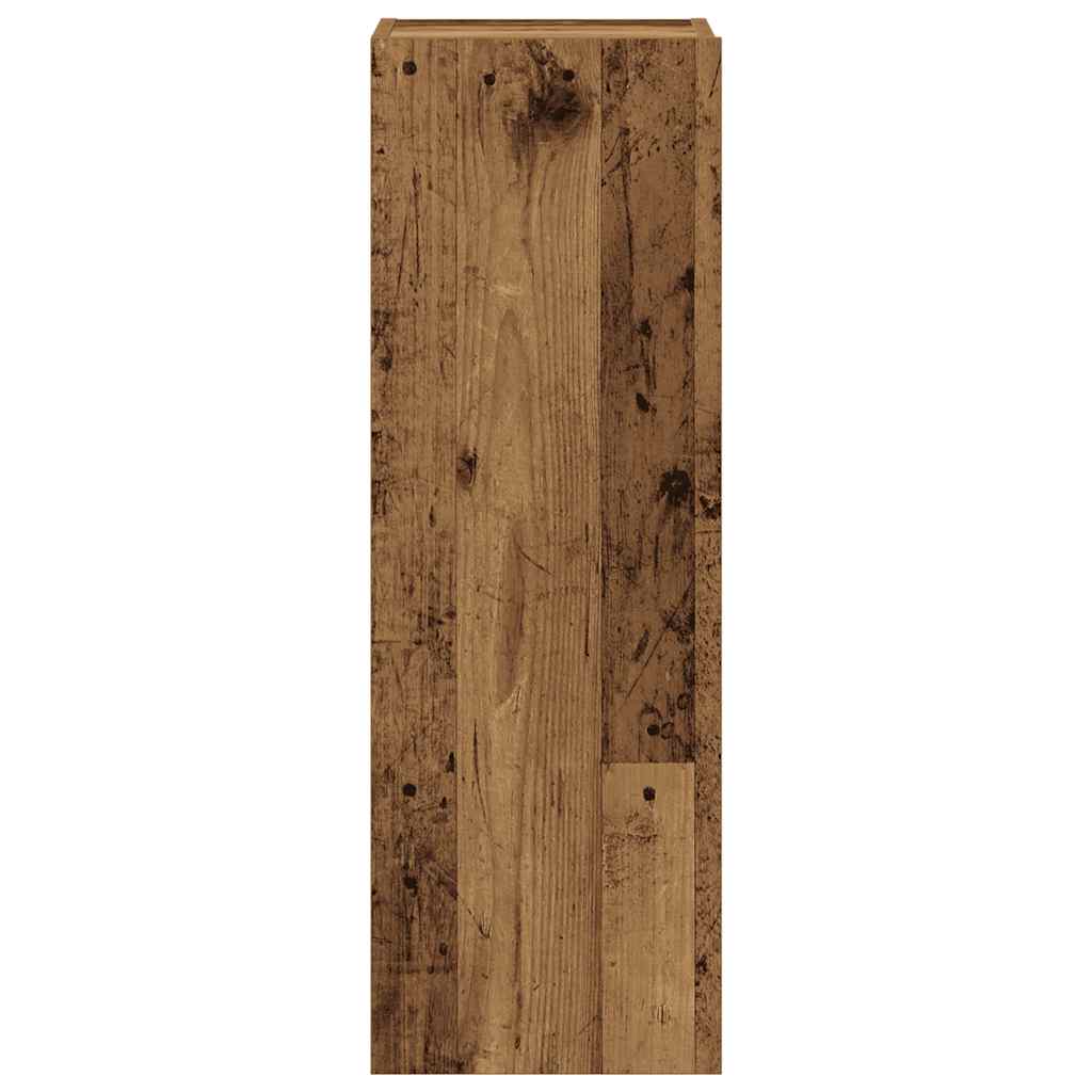 4 Piece Wall-mounted TV Cabinet Set Old Wood Engineered Wood
