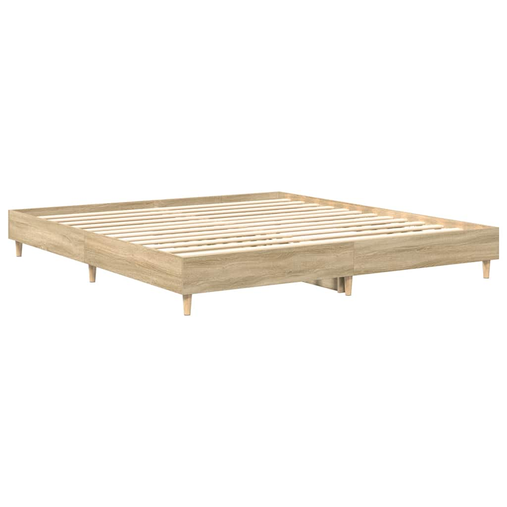 vidaXL Bed Frame without Mattress Sonoma Oak 180x200cm Engineered Wood