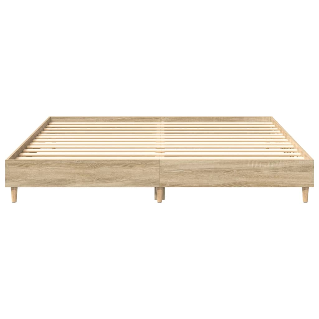 vidaXL Bed Frame without Mattress Sonoma Oak 180x200cm Engineered Wood