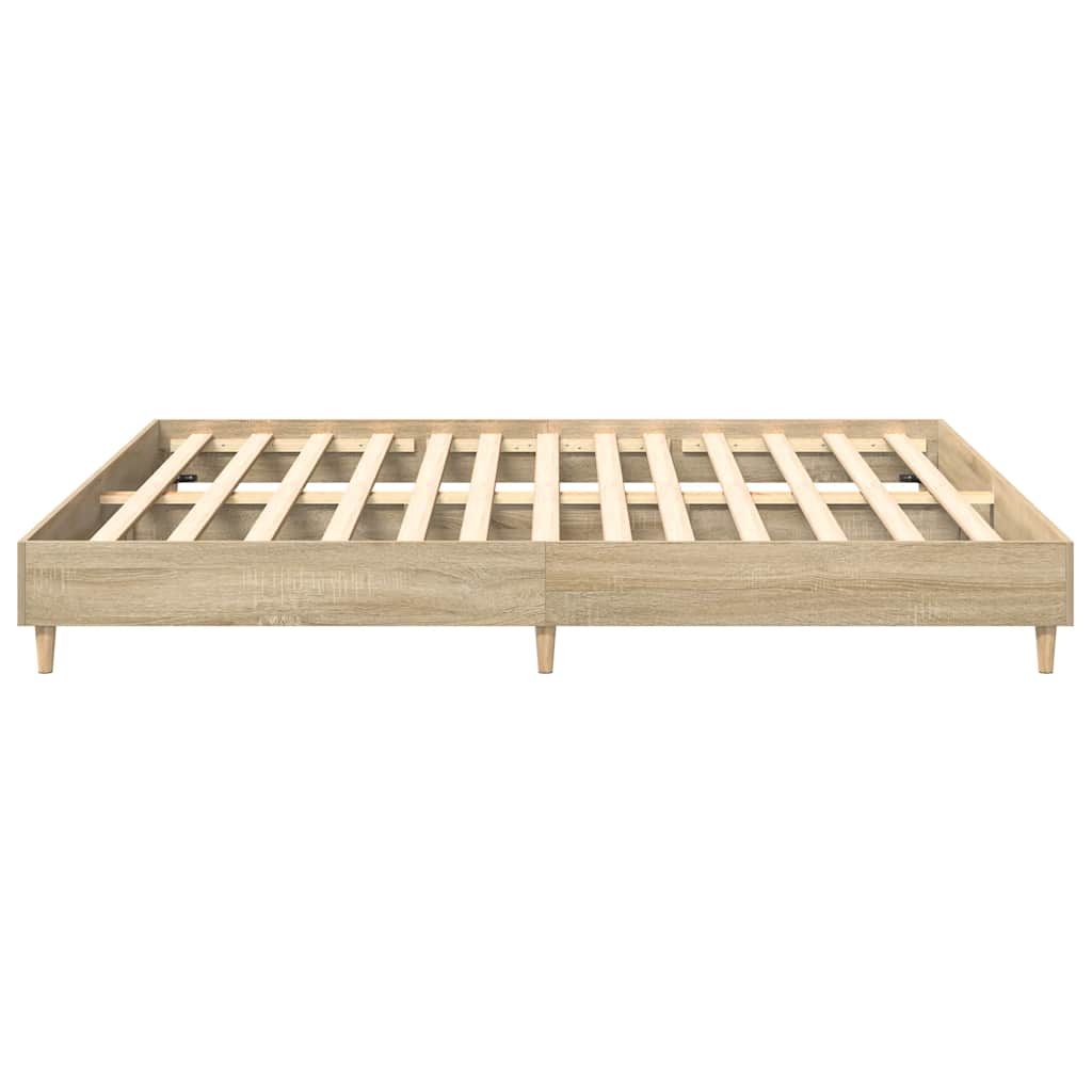 vidaXL Bed Frame without Mattress Sonoma Oak 180x200cm Engineered Wood