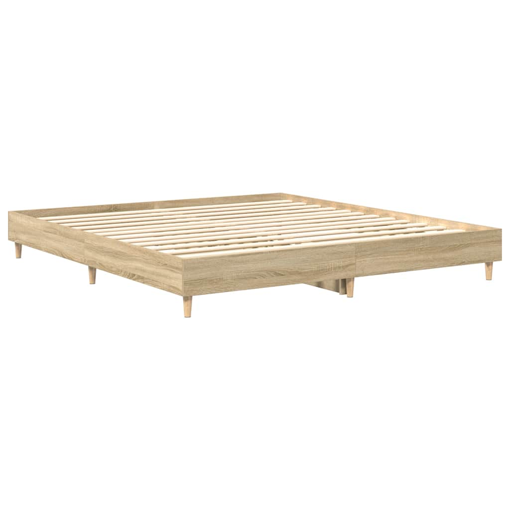 vidaXL Bed Frame without Mattress Sonoma Oak 180x200cm Engineered Wood