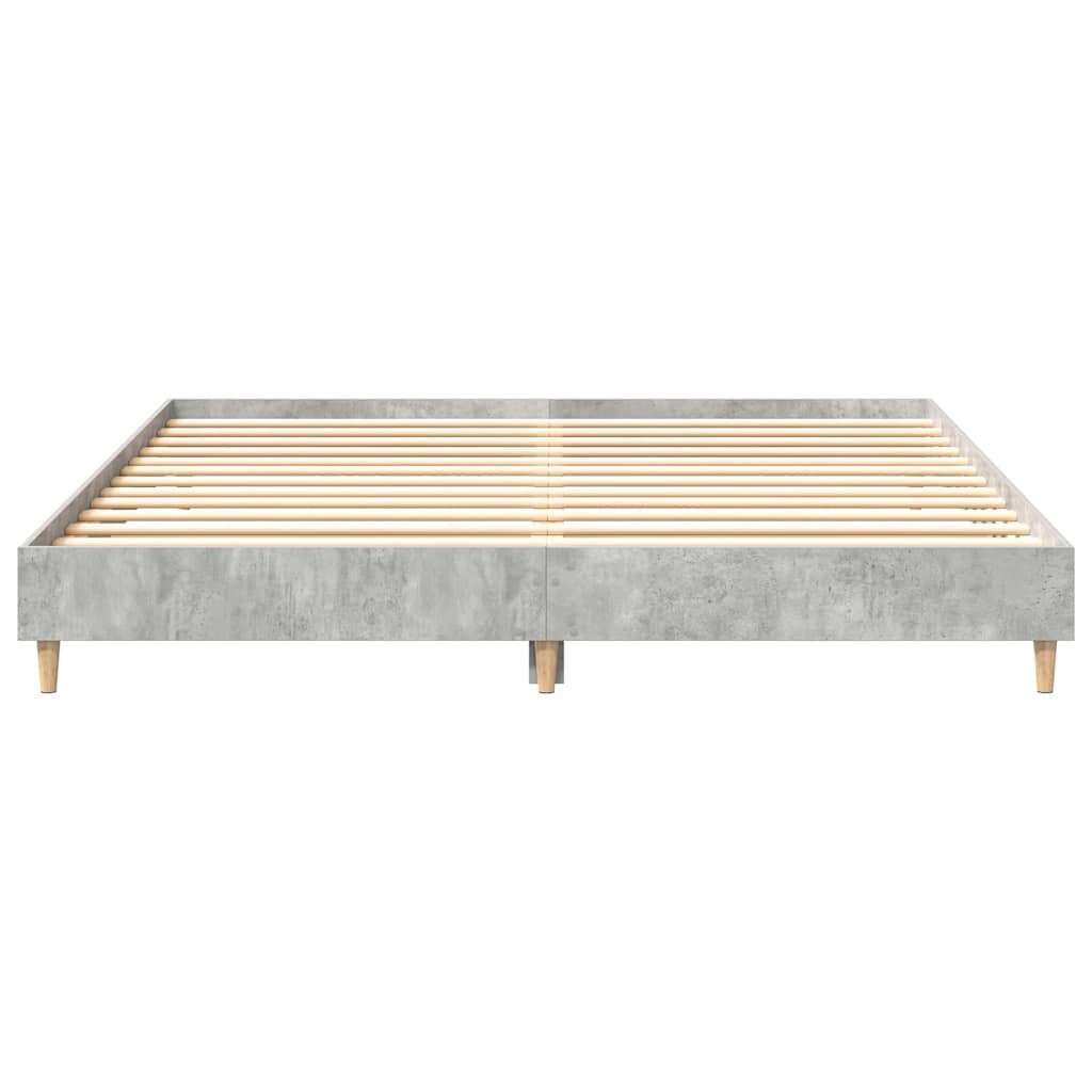 vidaXL Bed Frame without Mattress Concrete Grey 180x200cm Engineered Wood