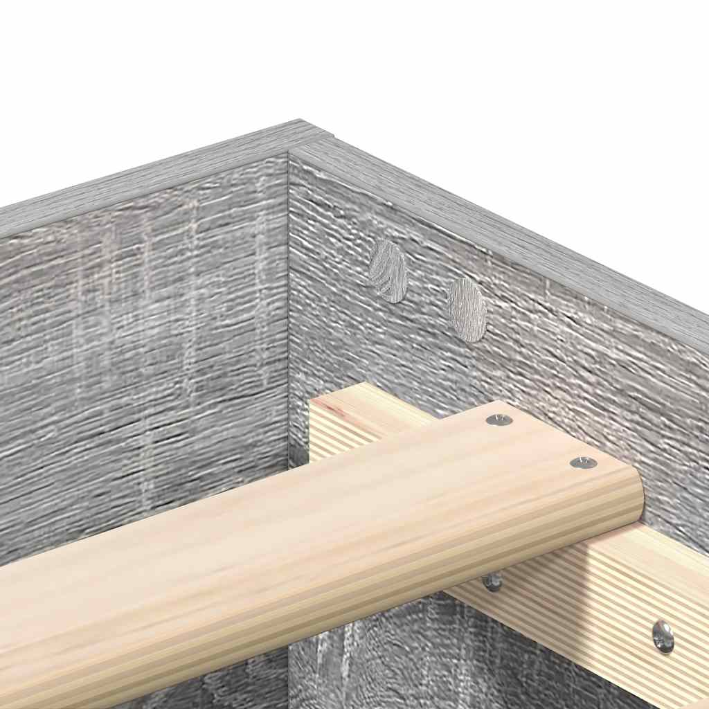Bed Frame without Mattress Grey Sonoma 180x200cm Engineered Wood