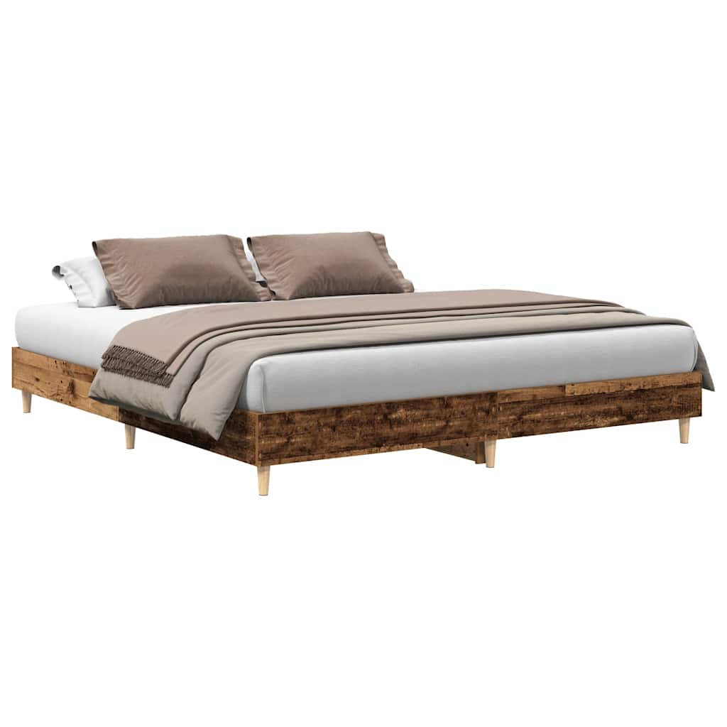 vidaXL Bed Frame without Mattress Old Wood 180x200cm Engineered Wood