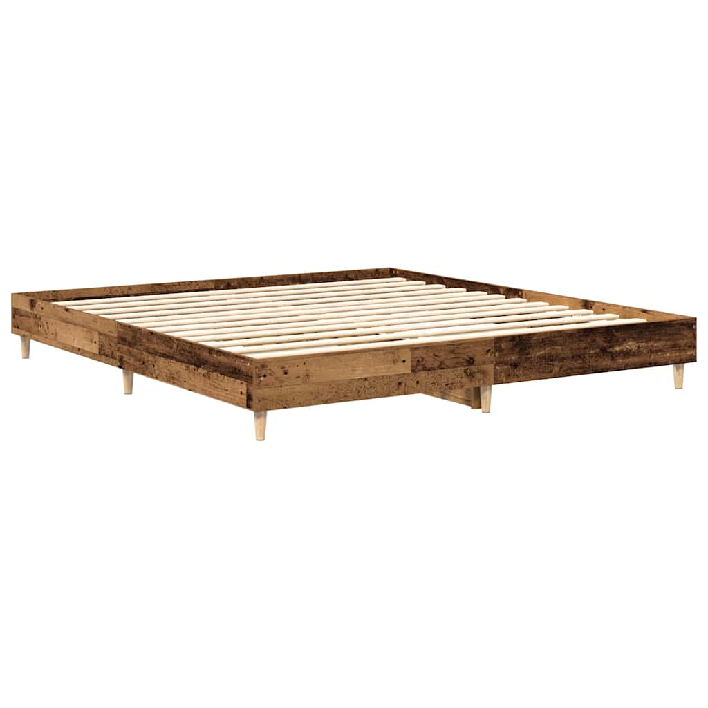 vidaXL Bed Frame without Mattress Old Wood 180x200cm Engineered Wood