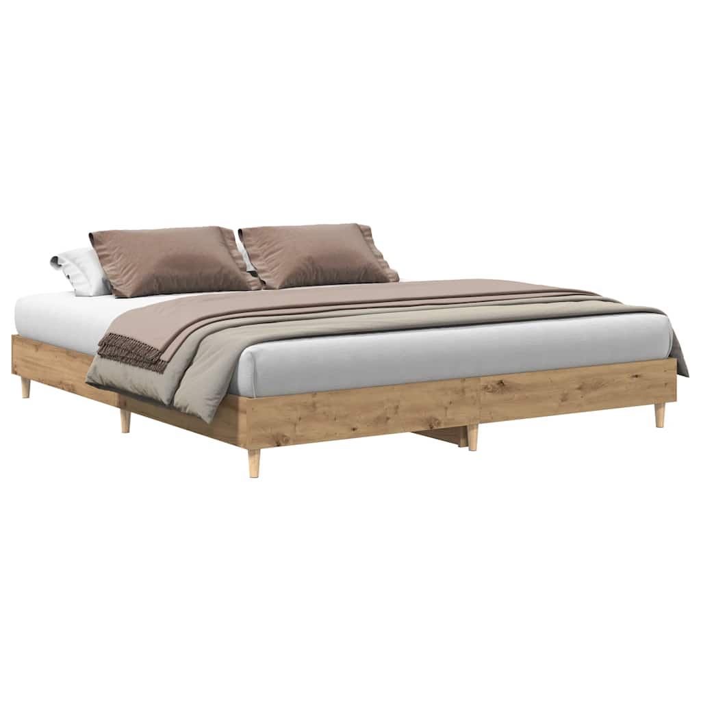 vidaXL Bed Frame without Mattress Artisan Oak 180x200cm Engineered Wood