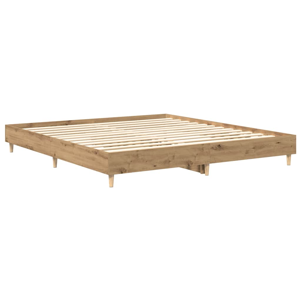 vidaXL Bed Frame without Mattress Artisan Oak 180x200cm Engineered Wood