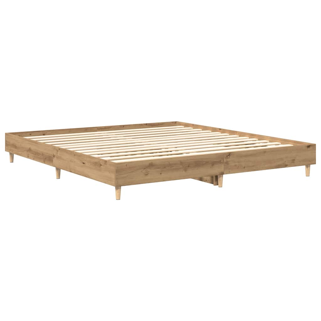 vidaXL Bed Frame without Mattress Artisan Oak 180x200cm Engineered Wood