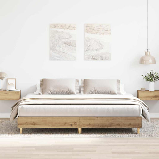 vidaXL Bed Frame without Mattress Artisan Oak 180x200cm Engineered Wood