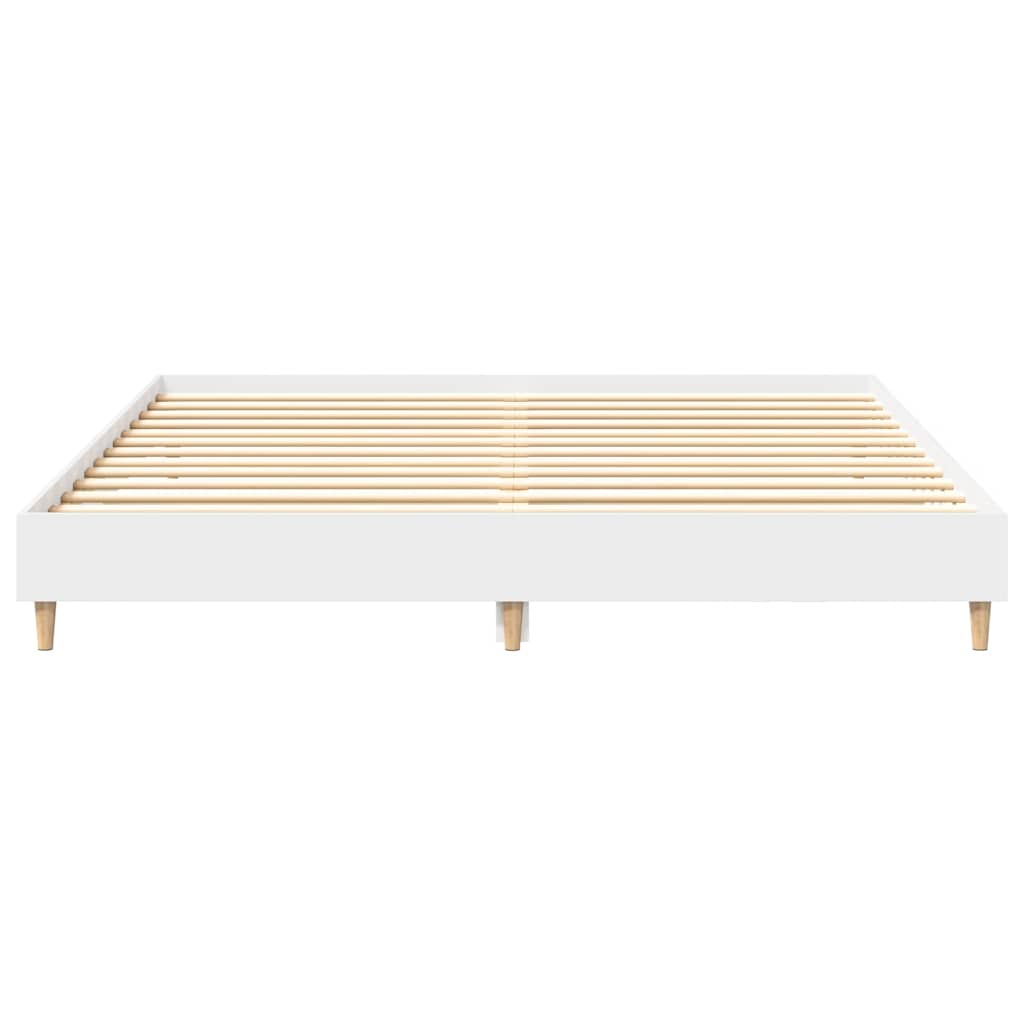 vidaXL Bed Frame without Mattress White 160x200cm Engineered Wood