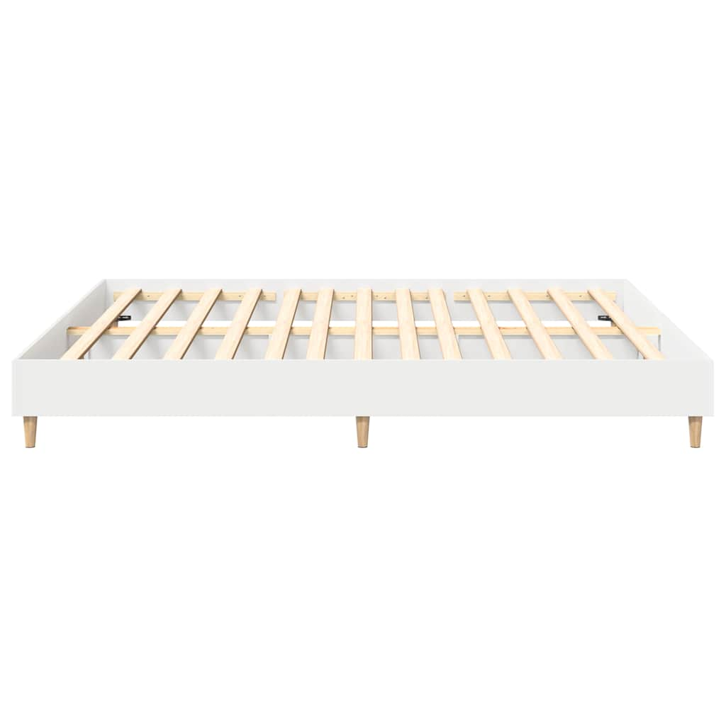 vidaXL Bed Frame without Mattress White 160x200cm Engineered Wood