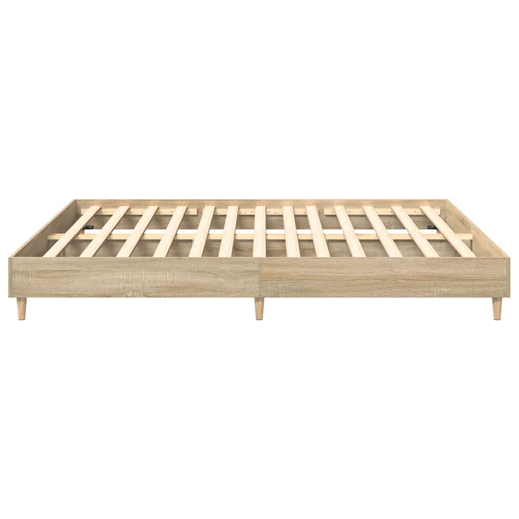 vidaXL Bed Frame without Mattress Sonoma Oak 160x200cm Engineered Wood