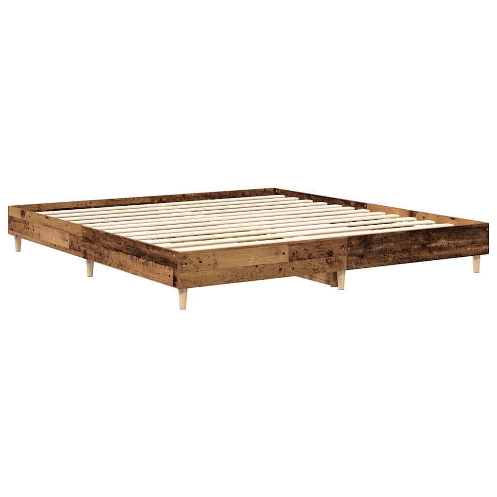 vidaXL Bed Frame without Mattress Old Wood 160x200cm Engineered Wood