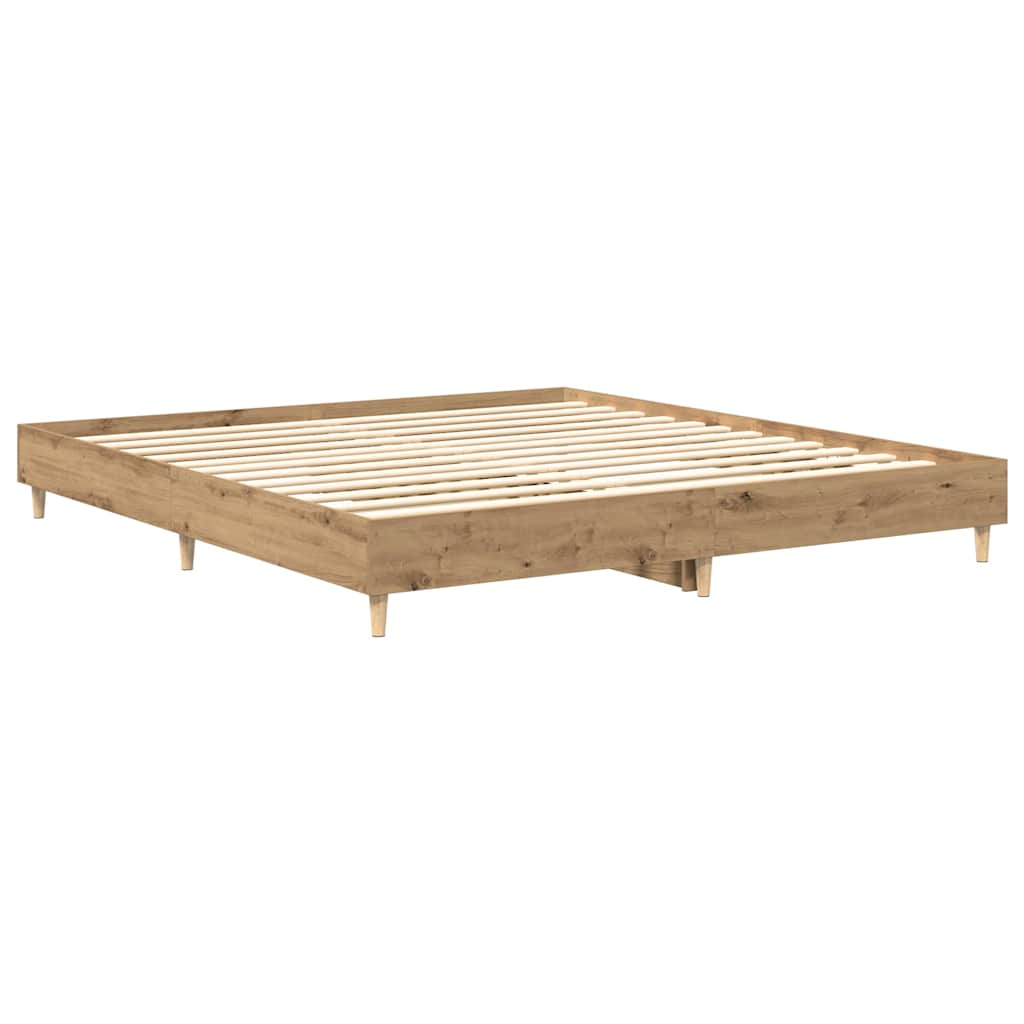 vidaXL Bed Frame without Mattress Artisan Oak 160x200cm Engineered Wood