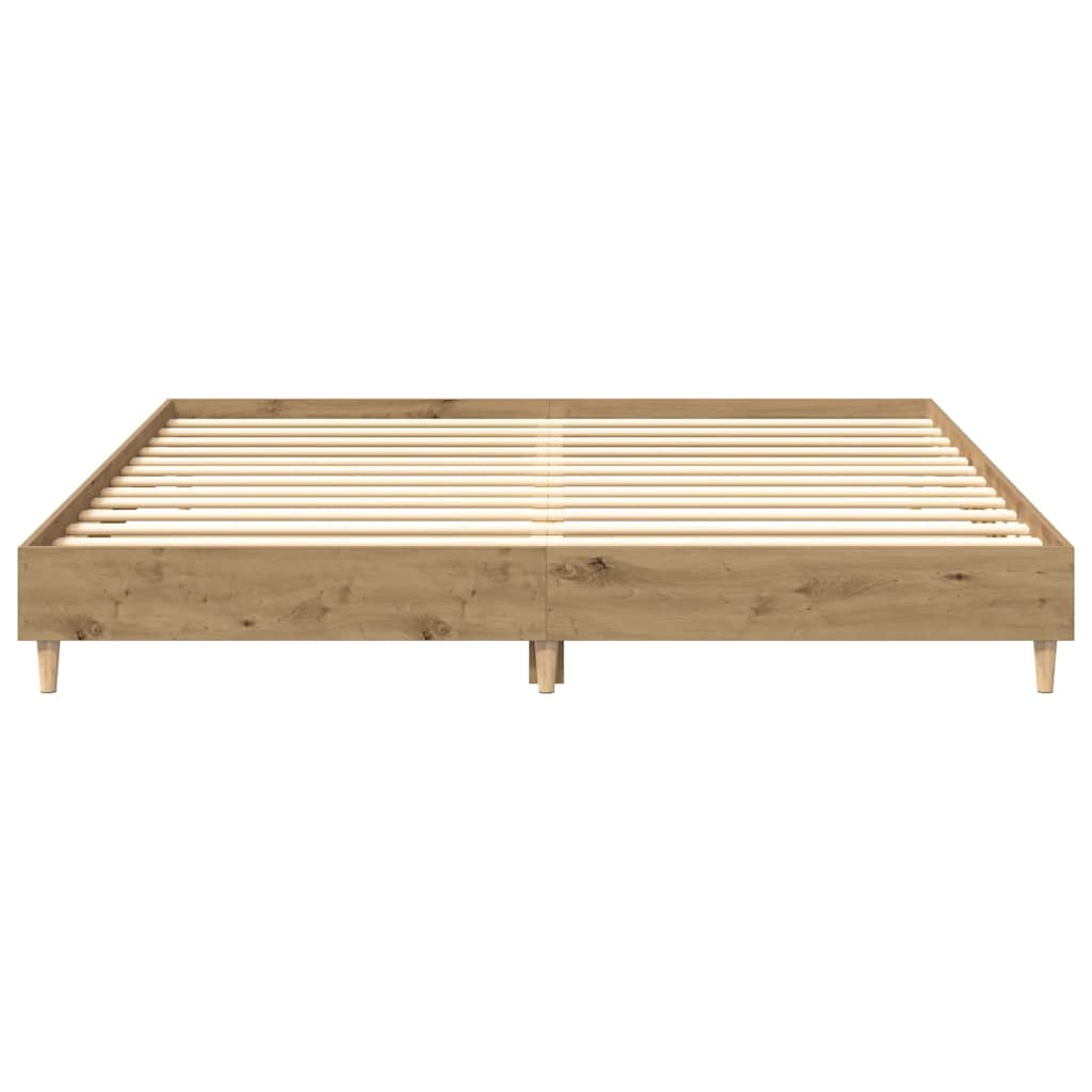 vidaXL Bed Frame without Mattress Artisan Oak 160x200cm Engineered Wood