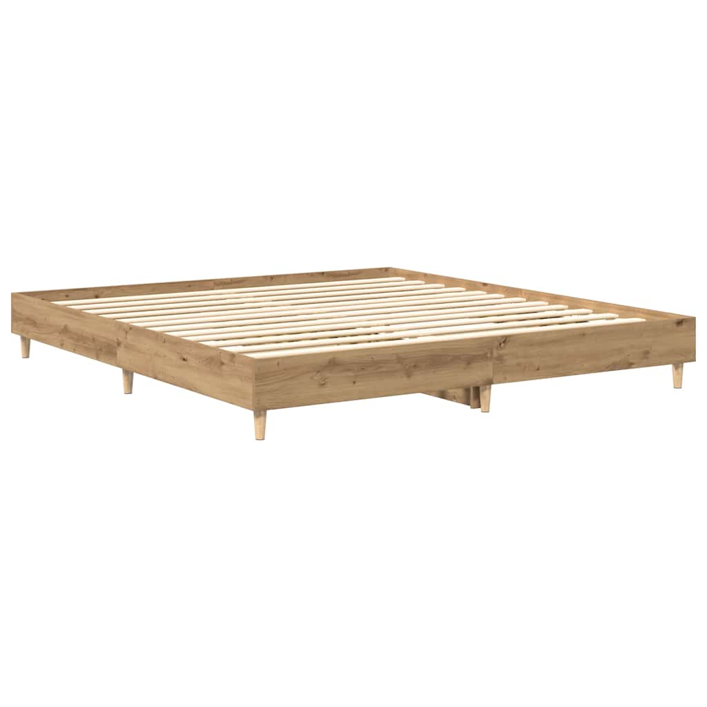 vidaXL Bed Frame without Mattress Artisan Oak 160x200cm Engineered Wood