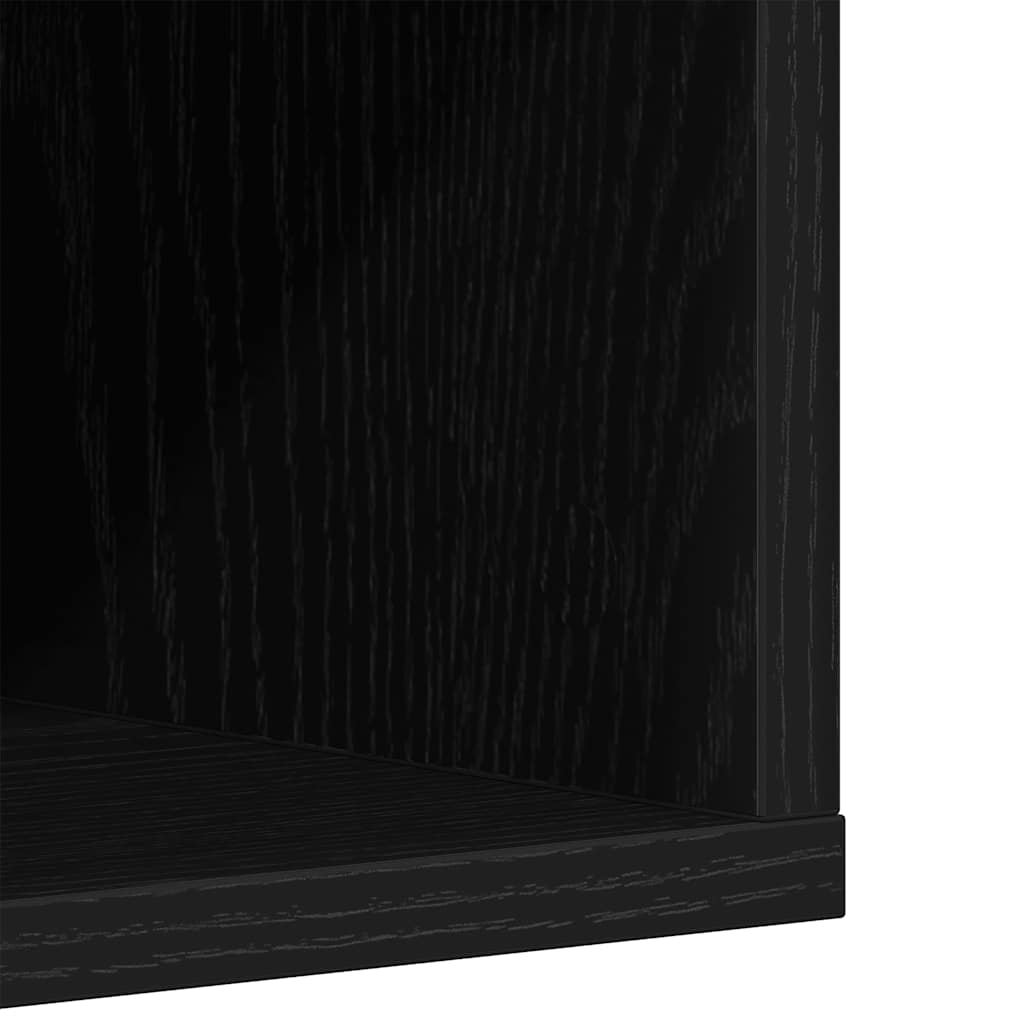 vidaXL Shoe Cabinet Black Oak 54x34x183 cm Engineered Wood