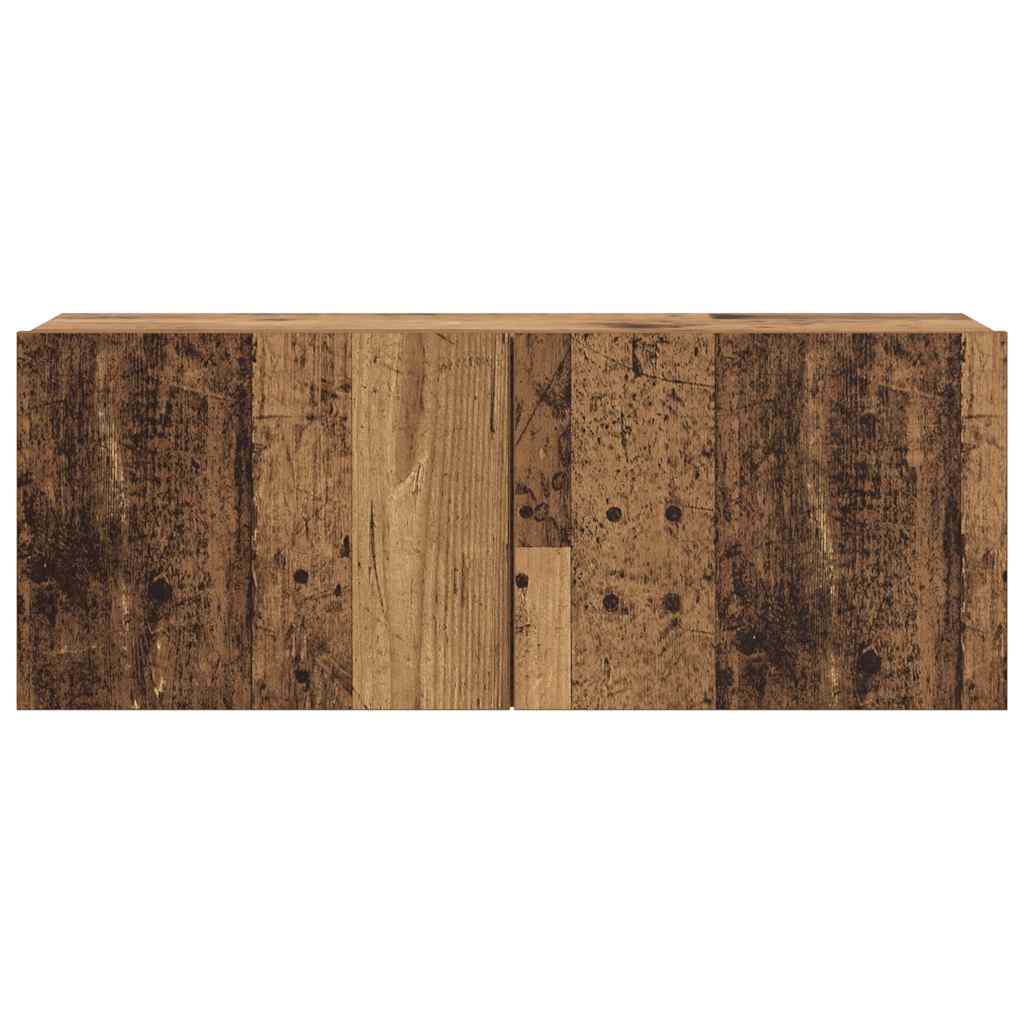 6 Piece Wall-mounted TV Cabinet Set Old Wood Engineered Wood