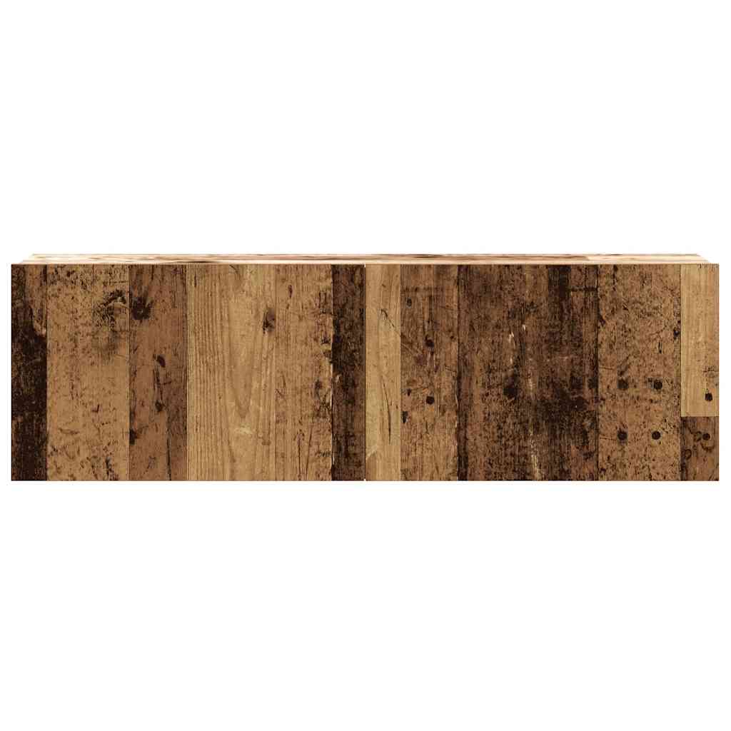 6 Piece TV Cabinet Set Wall-mounted Old Wood Engineered Wood