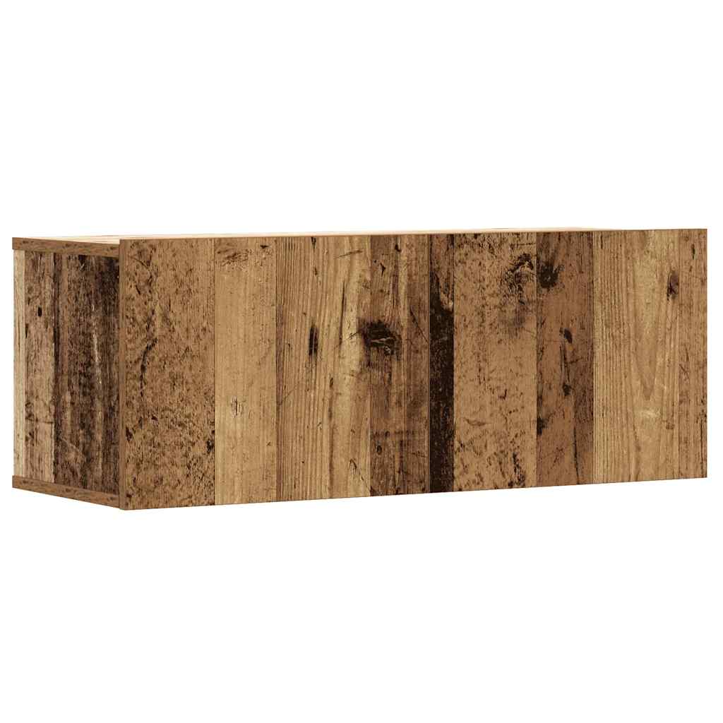 3 Piece TV Cabinet Set Wall-mounted Old Wood Engineered Wood