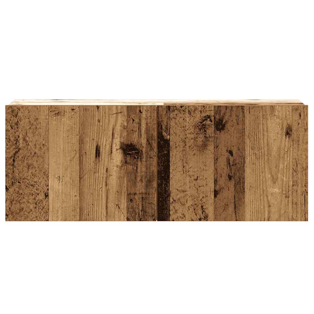 3 Piece TV Cabinet Set Wall-mounted Old Wood Engineered Wood