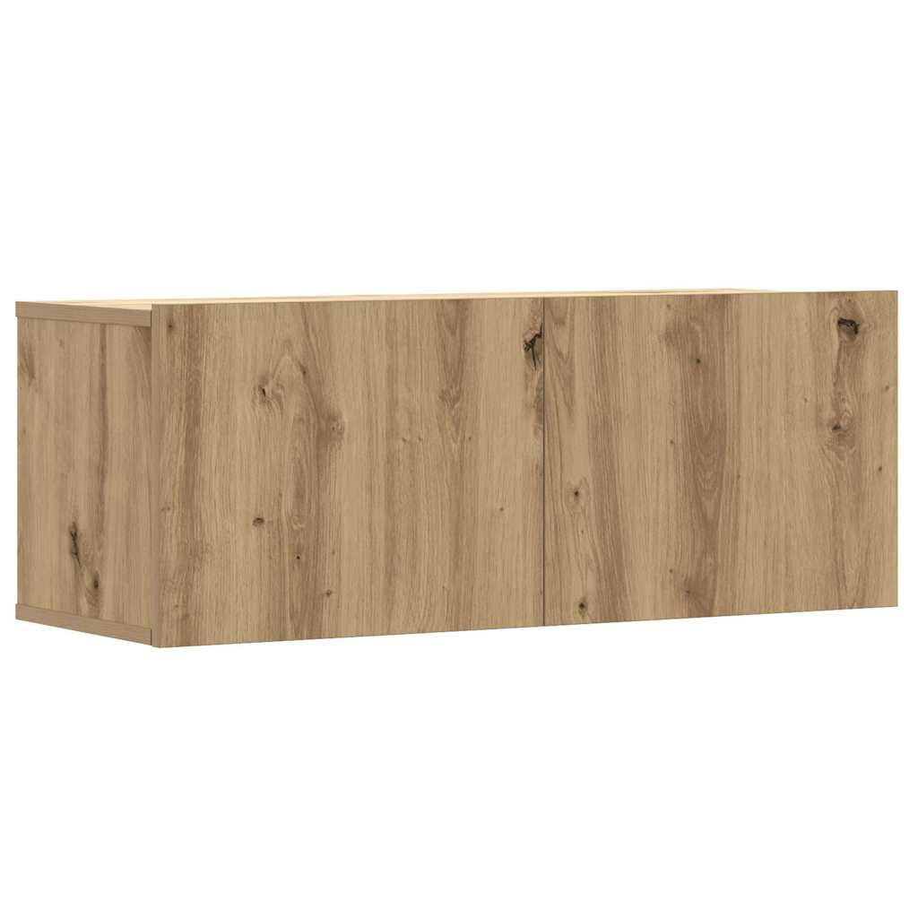 vidaXL 2 Piece TV Cabinet Set Wall-mounted Artisan Oak Engineered Wood