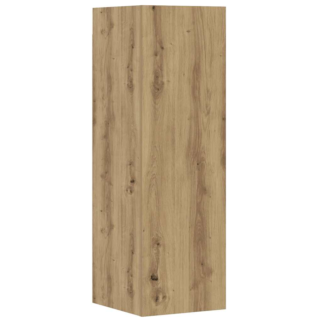 8 Piece TV Cabinet Set Wall-mounted Artisan Oak Engineered Wood