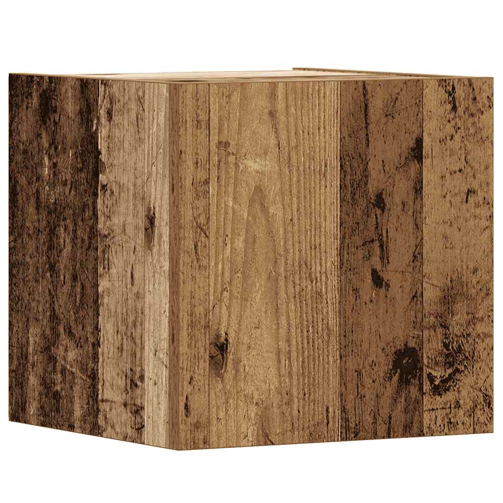 8 Piece TV Cabinet Set Wall-mounted Old Wood Engineered Wood
