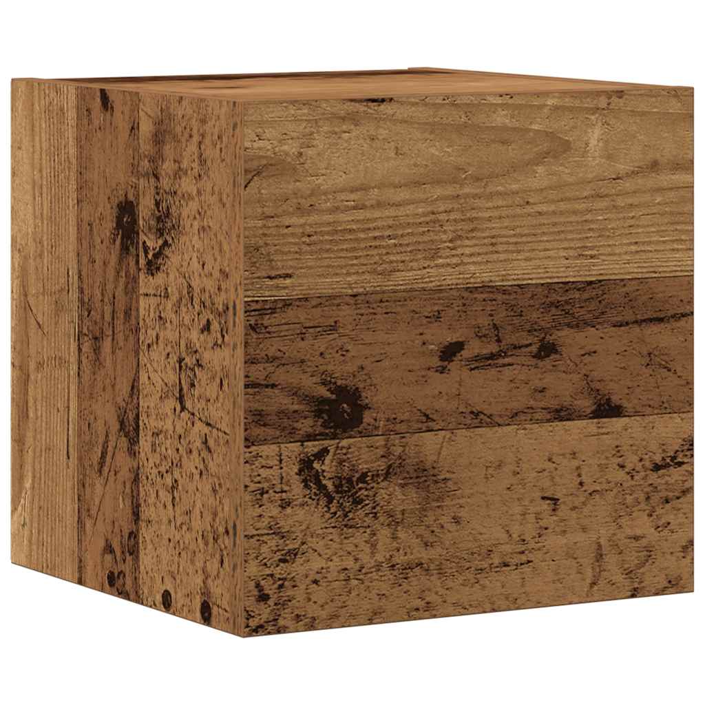 6 Piece TV Cabinet Set Wall-mounted Old Wood Engineered Wood
