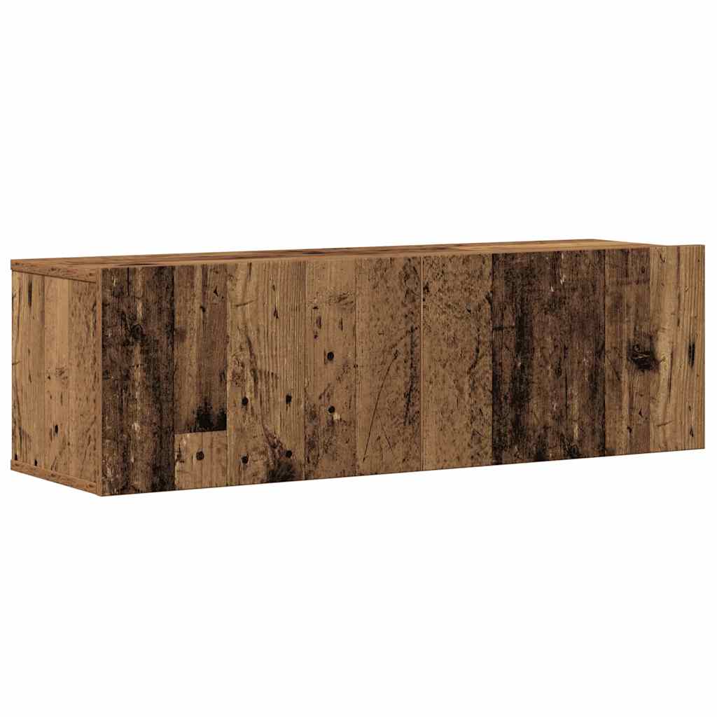 8 Piece TV Cabinet Set Wall-mounted Old Wood Engineered Wood