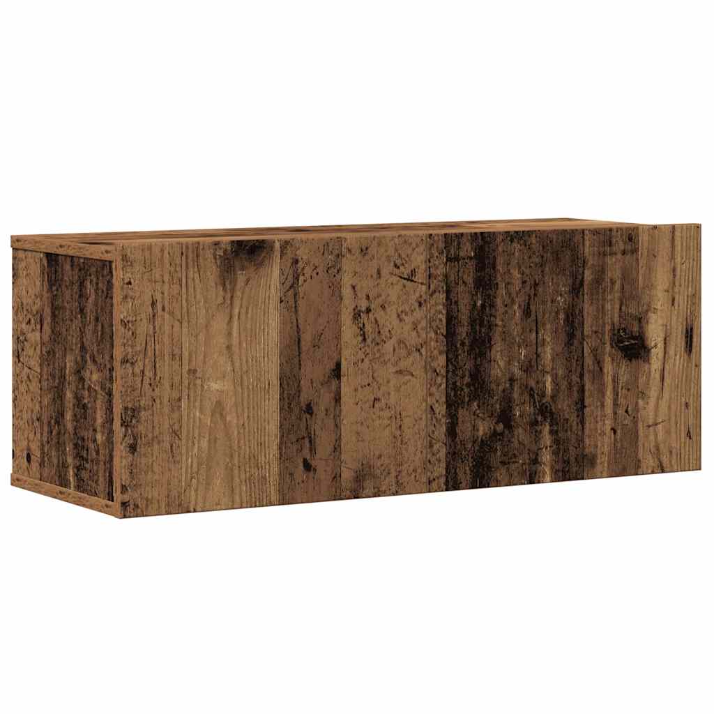 6 Piece TV Cabinet Set Wall-mounted Old Wood Engineered Wood