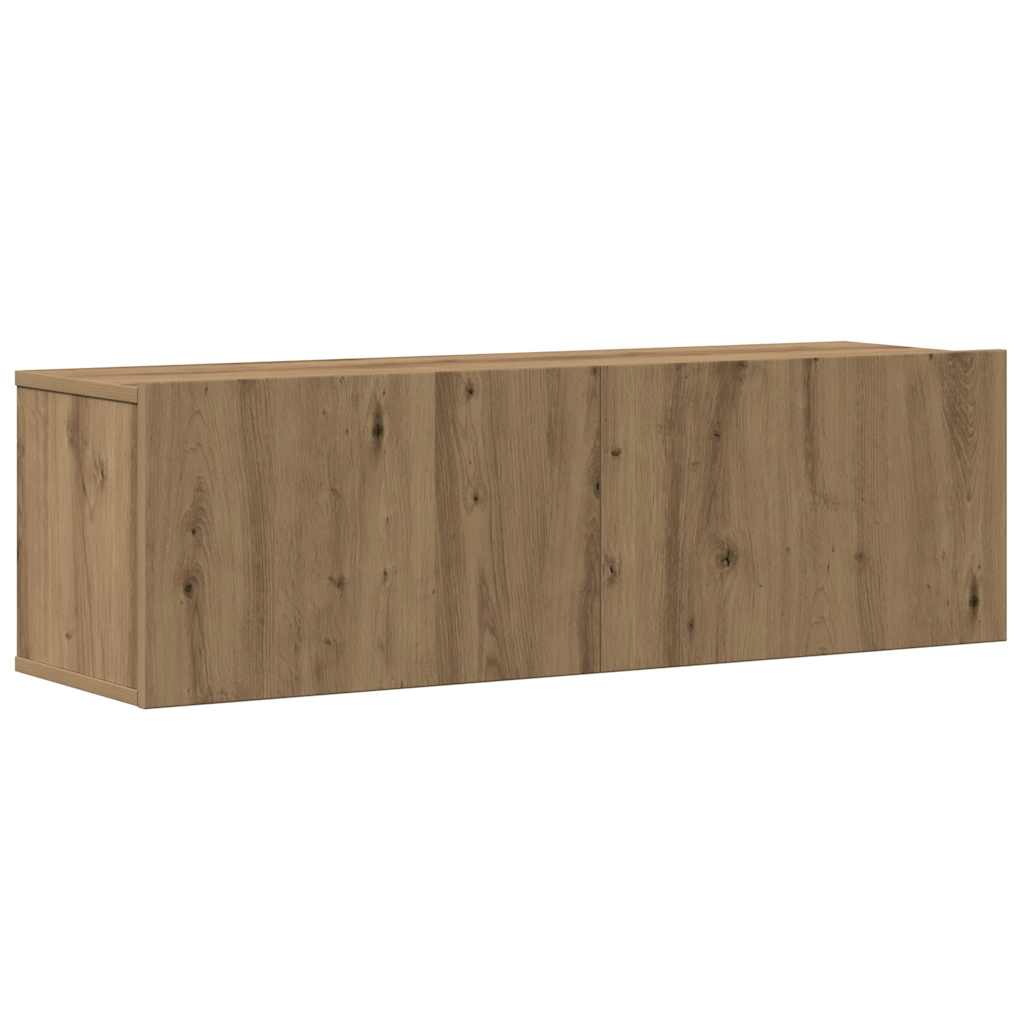6 Piece TV Cabinet Set Wall-mounted Artisan Oak Engineered Wood