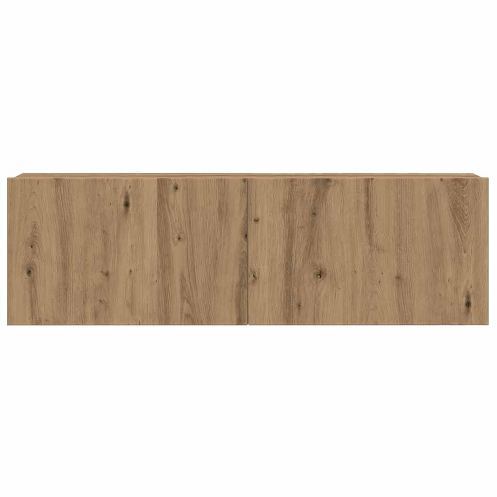 6 Piece TV Cabinet Set Wall-mounted Artisan Oak Engineered Wood