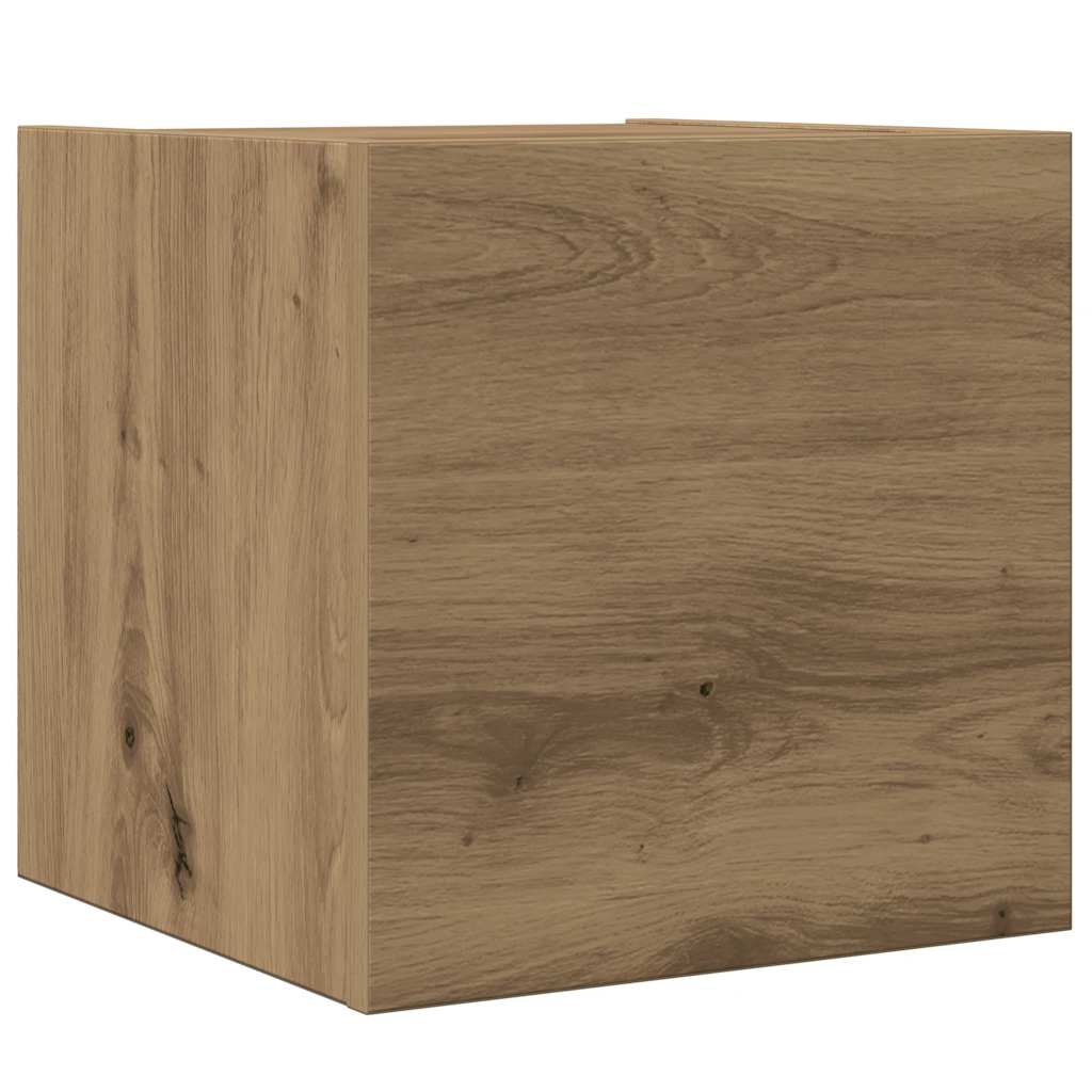 4 Piece TV Cabinet Set Wall-mounted Artisan Oak Engineered Wood
